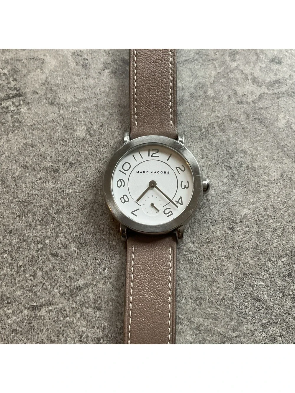 Marc Jacobs Womens Watch 36mm White Dial Leather MJ1468 Stainless Case A14